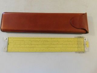1960 Metal Pickett Power Log Exponential Slide Rule Model N 3 - Es & Leather Case
