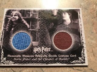 Harry Potter Memorable Moments Dual Costume Card Harry And Hermionie