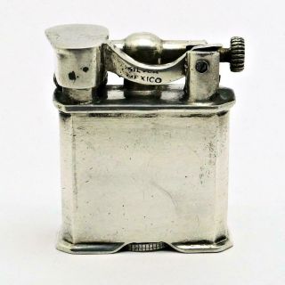 Vintage Mexican Solid Sterling Silver Liftarm Lighter 1 1/8 " &