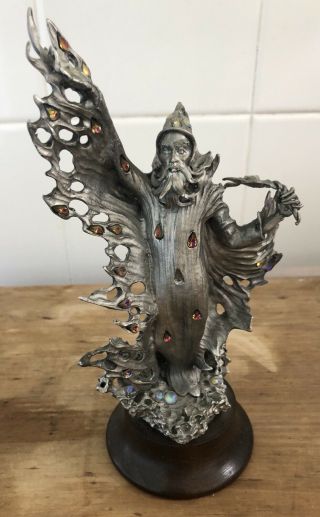 Vintage Perth Pewter James Lane Casey Limited Edition Fire Wizard Statue