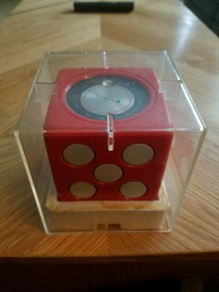 Vintage Sanyo Rp 1711 Dice Cube Am Radio With Paperwork 6 Transistors