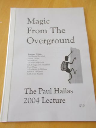 Magic From The Overground By Paul Hallas Softcover 2004