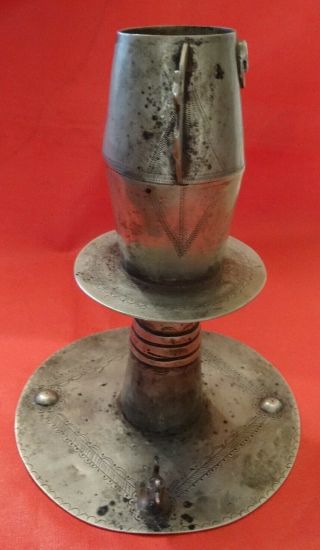 MAPUCHE SILVER MATE (to prepare mate herb infusion) c1930.  Very interesting 2