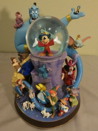 Wonderful World Of Disney Snowglobe,  Mickey Mouse,  Alladin 