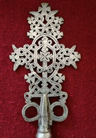 Ethiopian Processional Cross Orthodox Coptic Hand Crafted Christian Art Decor 2