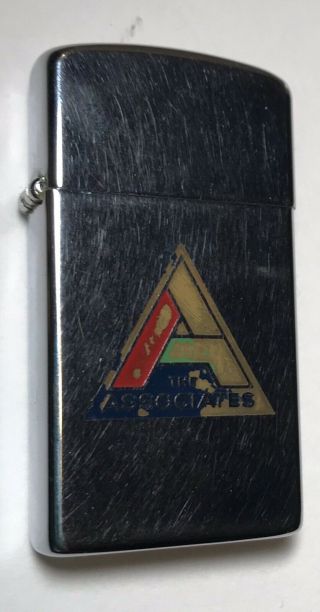 2 - Vintage Zippo Lighters “the Associates” Advertising W/ Box 4