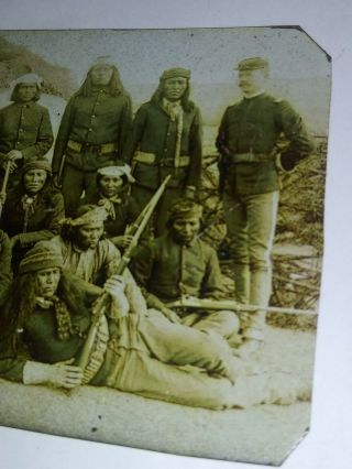 Native American Indian Civil War Tintype Photo Confederate Gun Union Soldier