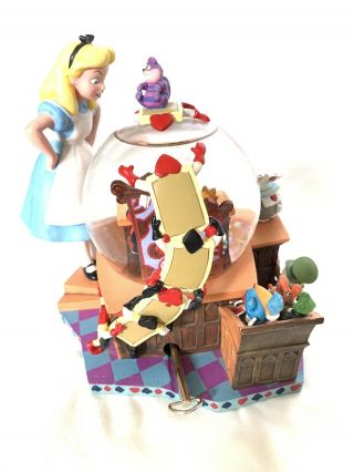Disney Alice In Wonderland 50th Anniversary snow globe - The Trail Queen Of Hear 7