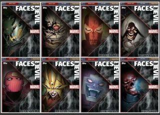 Topps Marvel Collect Digital Faces Of Evil Motion Complete Wave 1 Set W/award