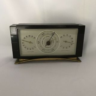 Vintage Airguide Instrument Co Desktop Mid Century Weather Station Barometer