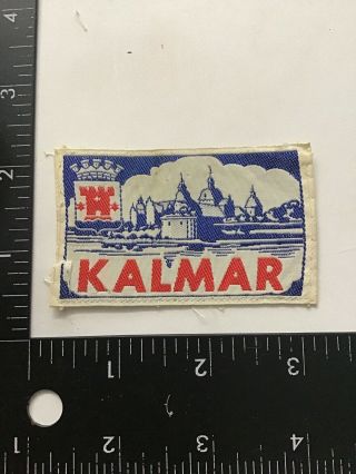 Vtg Kalmar Sweden Travel Souvenir Sew - On Patch Emblem Badge 2