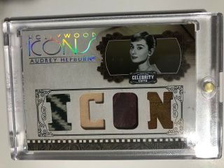 Audrey Hepburn 2008 Donruss Americana Hollywood Icons Celebrity Cuts Worn Relic