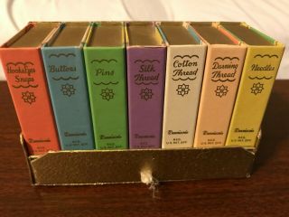 Vintage Dennison’s Sewing Supplies Bookcase W/miniature Book Boxes