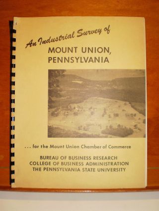 1955 Industrial Survey Mount Union,  Pa Huntingdon Brickyards Railroad Education