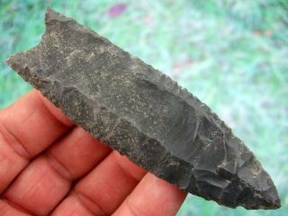 Fine 4 1/4 Inch Tennessee Clovis Point With Arrowheads Artifacts