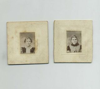 (2) Small Early Mounted Photographs Ritchie Bros Nashville Il Illinois Wz5957