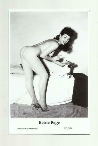 N480) Bettie Page Swiftsure (333/674) Photo Postcard Film Star Pin Up