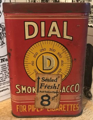 Vintage Dial Smoking Tobacco Vertical Pocket Tin / Can - Louisville Kentucky