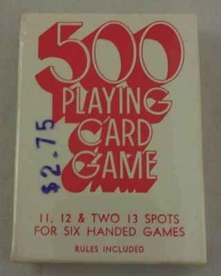 500 Playing Card Game Deck Vintage Old Us Cincinnati Usa Co 6 Handed