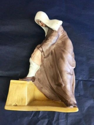 Young Nun Bisque Figurine Pulling Up Her Hose - And Another Surprise