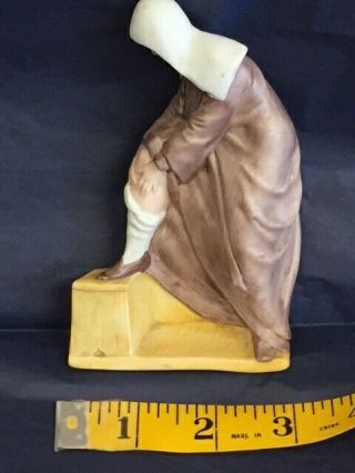 Young Nun Bisque Figurine Pulling Up her Hose - And Another Surprise 4