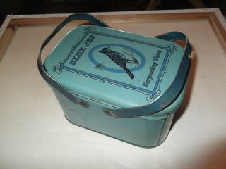 Rare Antique Tobacco Tin Blue Jay Lunch Pale Tobacco Tin 2