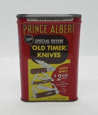 Vintage Prince Albert Crimp Cut Pipe Cigarette Tobacco Tin Special Knife Offer 2