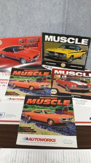 Set Of 5 Muscle Car Calendars