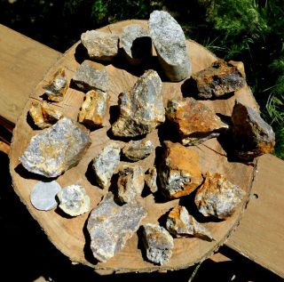 20 Gold & Silver Ore Hunks Broken From The Mother Lode 70oz 1164 Shop Up
