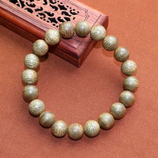 10mm Beads Bracelet Natural Chinahainan Oudh Agarwood Bangle Yellow Oil