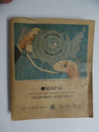 1961 Omaha Nebraska Telephone Directory Phone Book Northwestern Bell