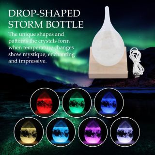 Weather Storm Forecast Glass Crystal Drops Water Shape Bottle Gift Wedding Decor