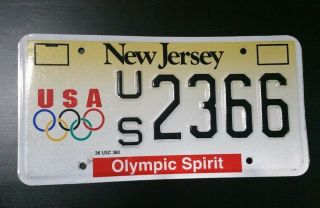 Jersey Olympic Spirit License Plate