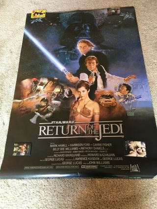 Star Wars Return Of The Jedi Signed Movie Poster