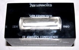 Ibm 1980 Fe Awards Conference San Francisco Paperweight Powell & Hyde Cable Car