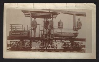 1884 Real Photo Advertising Card - Shay Locomotive - Lima,  Ohio Machine