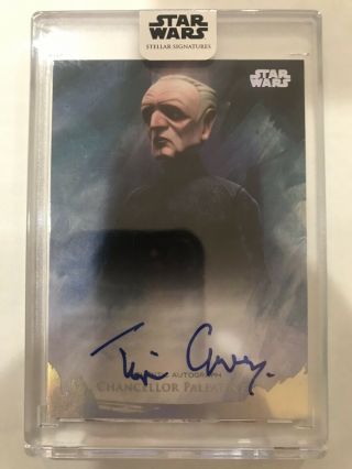 2018 Topps Star Wars Stellar Tim Curry As Chancellor Palpatine Autograph 29/40