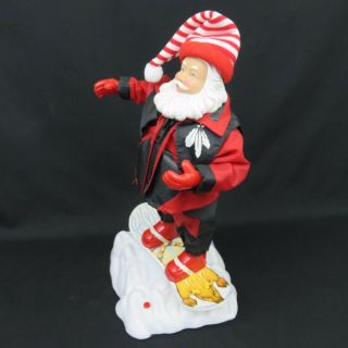 Animated Snowboarding Santa Music Born to Be Wild Singing Dancing 15in See Video 5