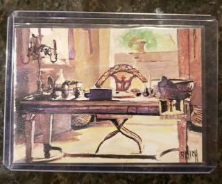 Game Of Thrones Inflexions Sketch Card By Charles Hall Hand Of The King Desk 1/1