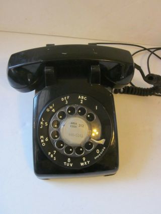 Vintage Illinois Bell Black Rotary Phone Telephone