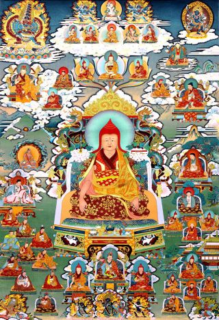 50 " Tibet Buddhist Thangka Painting Jonang School Great Master Lama Taranatha