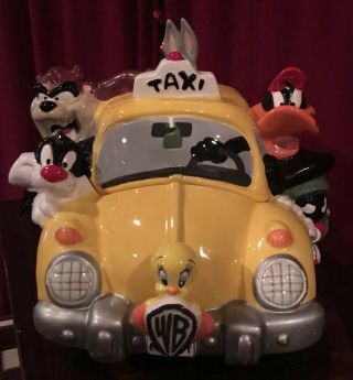 Looney Tunes Nyc Taxi Cab Box Cookie Jar No Box In Vg.