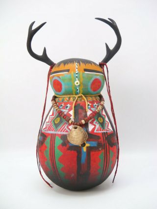 Robert Rivera Gourd Kachina Doll Native American Inspired Apache Figure