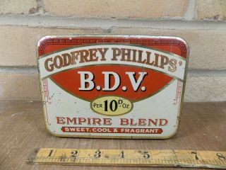 Godfrey Phillips Bdv 1lb Tobacco Tin Dummy C1920s