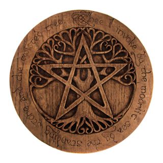 Large Tree Pentacle Plaque - Dryad Designs - Pagan Wicca Wiccan Pentagram