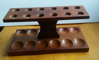 Vintage Fairfax Wood Tobacco Pipe Stand Holds 12