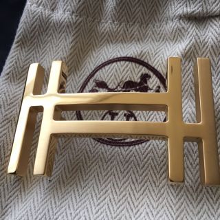 Classic Hermès Belt Buckle 32mm H Gold Au Carre Double H Herme