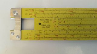 Pickett Model N803 - ES Slide Rule in Leather Case,  Speed Rule Dual Base,  Log Log 4