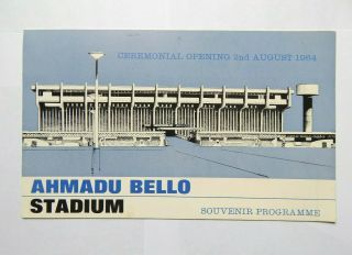 Ahmadu Bello Stadium Kaduna City Nigeria Ceremonial Opening Program (aug 1964)