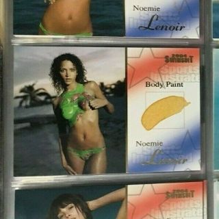 2004 Sports Illustrated Swimsuit Worn Body Paint Card Noemie Lenoir 8/10
